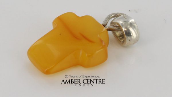 BUTTERSCOTCH BALTIC AMBER 925 SILVER CROSS PENDANT Handmade-PE0124 RRP£50!!