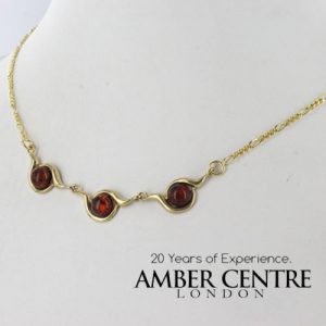 Italian Handmade German Baltic Amber Necklace in 9ct solid Gold- GN0043 RRP£525!!!