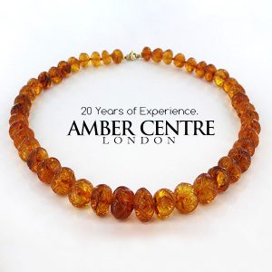 German Genuine Baltic Amber Unique Hand Carved Beads - 69GR A0010 RRP£1990!!!