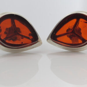 Elegant Italian Style Baltic Amber Stud Earrings 925 Silver ST0058 RRP£40!!!