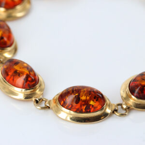 ITALIAN MADE UNIQUE GERMAN BALTIC AMBER BRACELET IN 18CT solid GOLD -GBR101 RRP£2450!!!