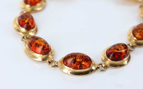 ITALIAN MADE UNIQUE GERMAN BALTIC AMBER BRACELET IN 18CT solid GOLD -GBR101 RRP£2450!!!