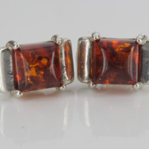 Modern German Baltic Amber Handmade Stud Earrings 925 Silver Stud ST0029 RRP£20!!!