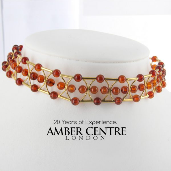 Italian Handmade German Amber Necklace/Choker in 18ct solid Gold GN0107 RRP£3000!!!