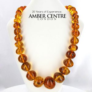 German Baltic Amber Unique Handmade Elegant Beads Large - A0005 RRP£2950!!!