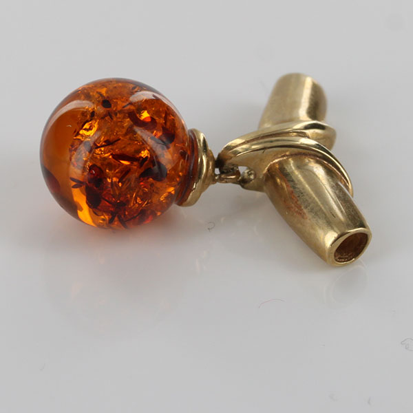 Italian Handmade Elegant Unique GermanBaltic Amber Pendant in 9ct Gold -GP0195 RRP£275!!!