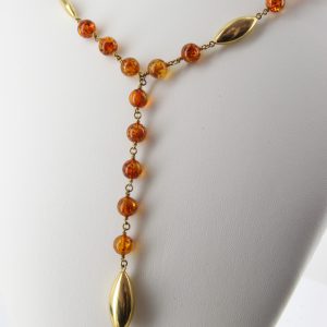 Italian Handmade German Amber Necklace in 18ct solid Gold Setting GN0101 RRP£3500!!!