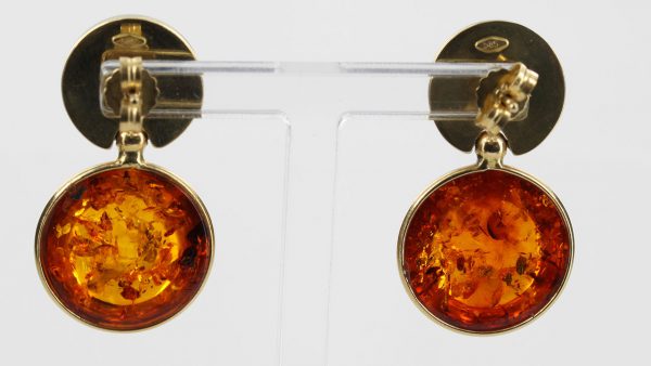 Italian Made German Baltic Amber in 14ct Gold Drop Earrings GE0383 RRP850!!!