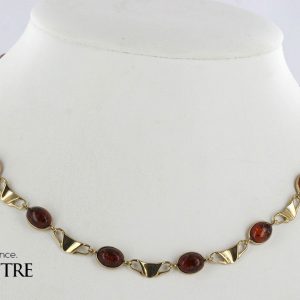 Italian Made Elegant German Baltic Amber Necklace 9ct solid Gold- GN0034H RRP£1225!!!