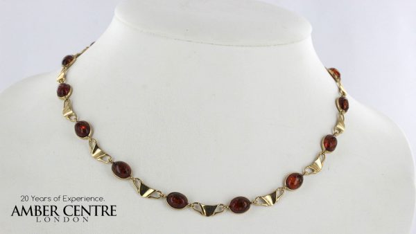 Italian Made Elegant German Baltic Amber Necklace 9ct solid Gold- GN0034H RRP£1225!!!