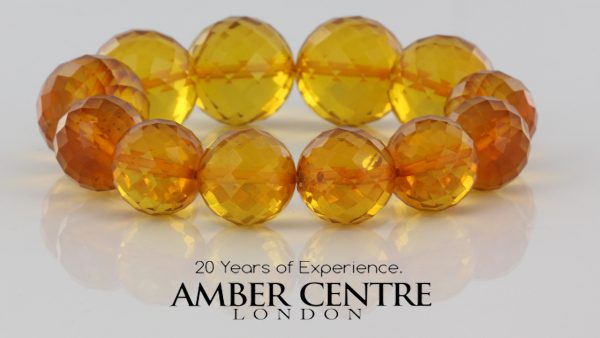 German Baltic Amber Healing Handmade Faceted Bracelet Genuine Amber W030 RRP£775!!!