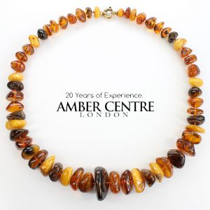German Baltic Amber Natural Healing Unique Bead Necklace A0086 RRP£1590!!!