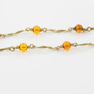 ITALIAN HANDMADE GERMAN BALTIC AMBER BRACELET IN 9CT solid GOLD GBR009-RRP£300!!!