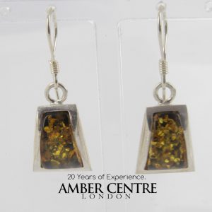 Italian Style German Baltic Amber Handmade 925 Silver Earrings E0075 RRP£65!!!