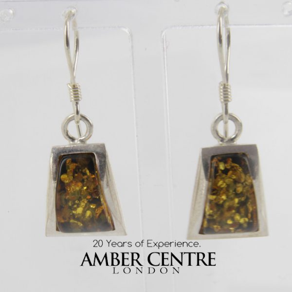 Italian Style German Baltic Amber Handmade 925 Silver Earrings E0075 RRP£65!!!