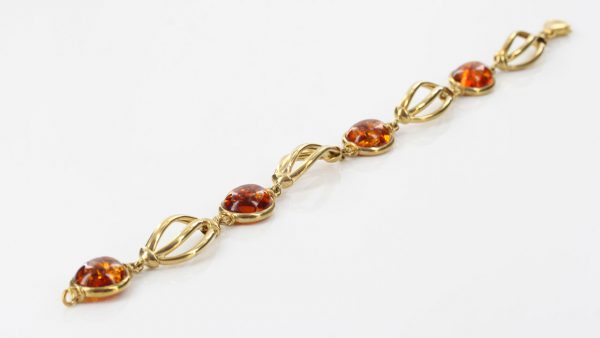 ITALIAN HANDMADE GERMAN BALTIC AMBER BRACELET IN 9CT solid GOLD GBR011-RRP£800!!!