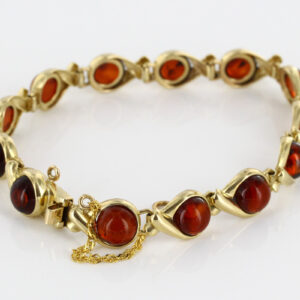 Italian Handmade "Kiss" German Baltic Amber Bracelet 9ct solid Gold GBR100 RRP£1250!!!