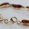 ITALIAN HANDMADE GERMAN BALTIC AMBER BRACELET IN 9CT solid GOLD GBR015-RRP£750!!!
