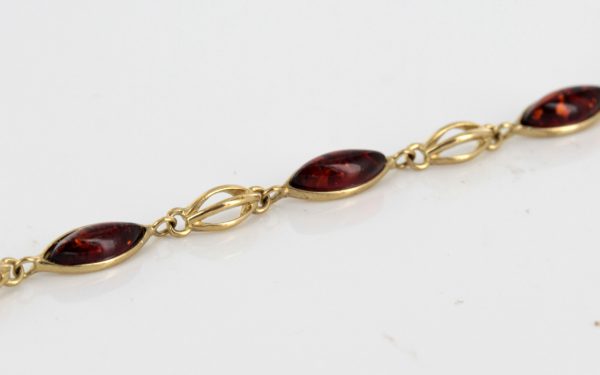 ITALIAN HANDMADE GERMAN BALTIC AMBER BRACELET IN 9CT solid GOLD GBR017-RRP£425!!!