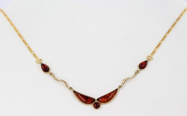 Italian Handmade German Baltic Amber Necklace in 9ct solid Gold- GN0023H RRP£495!!!