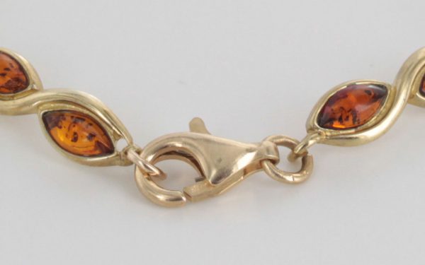 ITALIAN HANDMADE GERMAN BALTIC AMBER BRACELET IN 9CT solid GOLD GBR050-RRP£795!!!