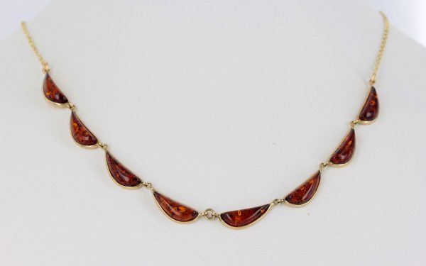 Italian Handmade German Baltic Amber Necklace in 9ct Gold- GN0028 RRP£600!!!