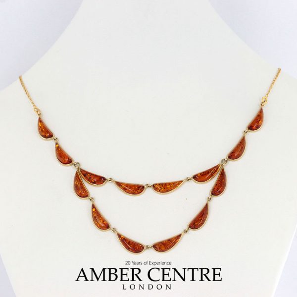 Italian Handmade German Baltic Amber Necklace in 9ct solid Gold- GN0054 RRP£1195!!!