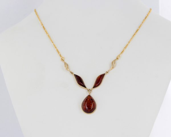 Italian Handmade German Baltic Amber Necklace in 9ct solid Gold- GN0020H RRP£675!!!