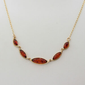 Italian Handmade German Baltic Amber Necklace in 9ct solid Gold- GN0057 RRP£475!!!