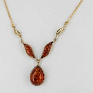 Italian Handmade German Baltic Amber Necklace in 9ct solid Gold- GN0029 RRP£575!!!