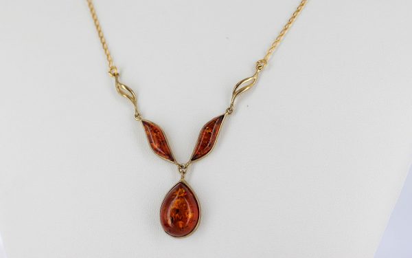 Italian Handmade German Baltic Amber Necklace in 9ct solid Gold- GN0029 RRP£575!!!