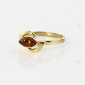 Italian Handmade Elegant German Baltic Amber Ring in 9ct solid Gold GR0216 RRP£245!!!