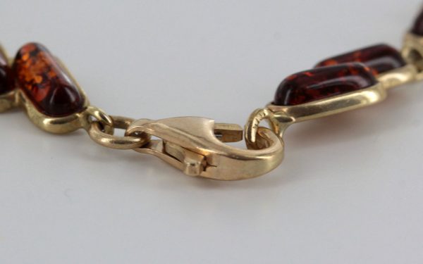 ITALIAN HANDMADE GERMAN BALTIC AMBER BRACELET IN 9CT Solid GOLD GBR057-RRP£500!!!