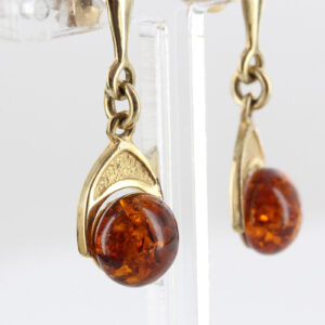 Italian Handmade Unique German Baltic Amber in 9ct Gold Drop Earrings GE0038 RRP£175!!!I