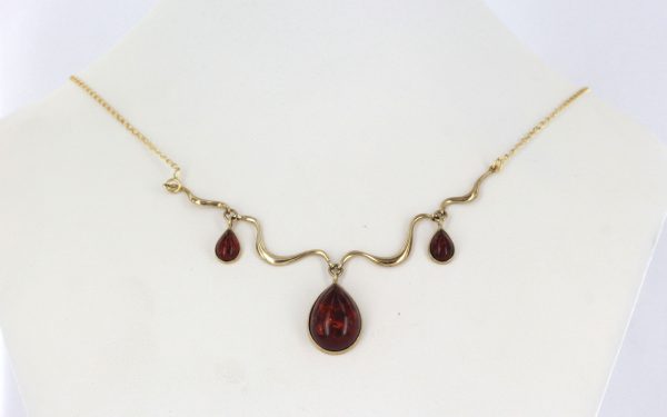 Italian Handmade German Baltic Amber Necklace in 9ct solid Gold- GN0010 RRP£725!!!