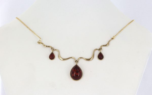 Italian Handmade German Baltic Amber Necklace in 9ct solid Gold- GN0010 RRP£725!!!