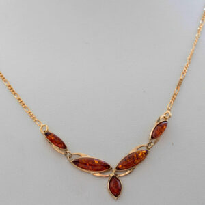 Italian Handmade German Baltic Amber Necklace in 9ct solid Gold- GN0055H RRP£525!!!