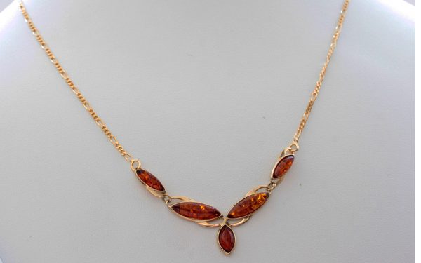 Italian Handmade German Baltic Amber Necklace in 9ct solid Gold- GN0055H RRP£525!!!