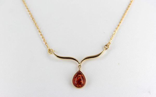 Italian Made Elegant German Baltic Amber Necklace in 9ct solid Gold- GN0036 RRP£375!!!