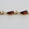 ITALIAN HANDMADE GERMAN BALTIC AMBER BRACELET IN 9CT solid GOLD GBR062-RRP£695!!!
