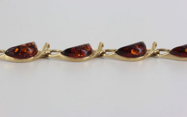 ITALIAN HANDMADE GERMAN BALTIC AMBER BRACELET IN 9CT solid GOLD GBR062-RRP£695!!!