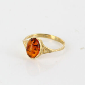 Italian Unique Handmade German Baltic Amber Ring in 9ct solid Gold- GR0215 RRP £175!!!