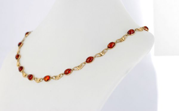 Italian Made Elegant German Baltic Amber Necklace in 9ct solid Gold- GN0034 RRP£1275!!!