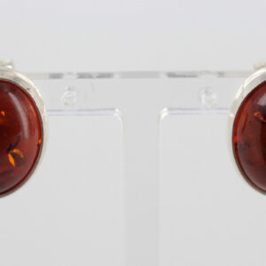 German Baltic Amber Classic Stud Earrings In 925 Silver Handmade ST0085 RRP£50!!!
