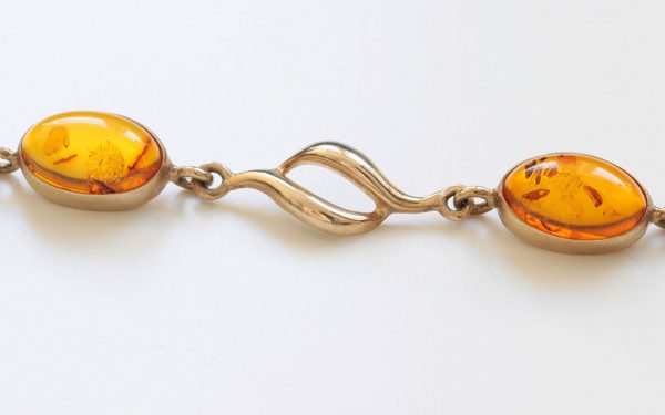 ITALIAN HANDMADE GERMAN BALTIC AMBER BRACELET IN 9CT solid GOLD GBR075-RRP£900!!!