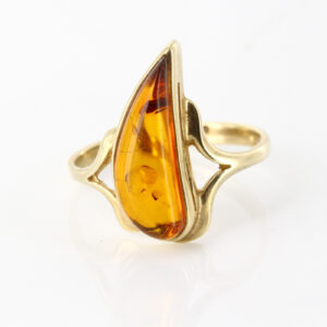 Italian Unique Handmade German Baltic Amber Ring in 9ct solid Gold- GR0190 RRP £195!!!