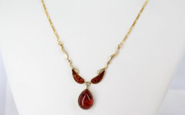 Italian Handmade German Baltic Amber Necklace in 9ct solid Gold- GN0022H RRP£695!!!