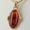 Italian Handcrafted 14ct solid Gold Pendant with German Baltic Amber GP0870 RRP£325!!!