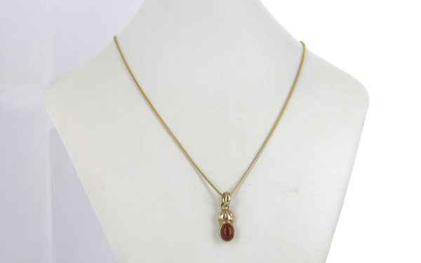 Italian Made Elegant "Love" Baltic Amber Pendant in 9ct solid Gold -GP0100 RRP£175!!!