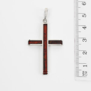 HANDMADE CROSS PENDANT UNIQUE BALTIC AMBER IN 925 SILVER PD113 RRP£85!!!